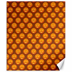 Pumpkin Face Mask Sinister Helloween Orange Canvas 20  X 24   by Alisyart