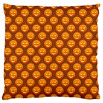 Pumpkin Face Mask Sinister Helloween Orange Large Cushion Case (One Side) Front