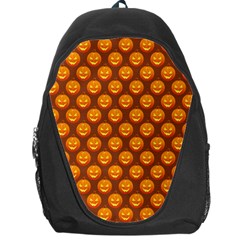Pumpkin Face Mask Sinister Helloween Orange Backpack Bag