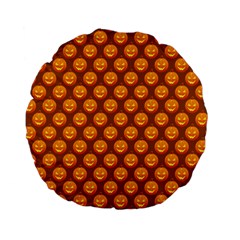 Pumpkin Face Mask Sinister Helloween Orange Standard 15  Premium Flano Round Cushions by Alisyart