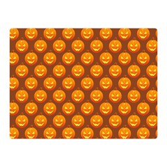 Pumpkin Face Mask Sinister Helloween Orange Double Sided Flano Blanket (mini)  by Alisyart