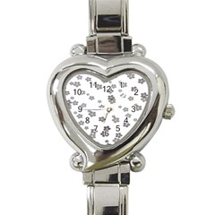 Flower Grey Jpeg Heart Italian Charm Watch