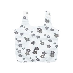 Flower Grey Jpeg Full Print Recycle Bags (s) 