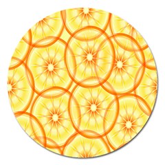 Lemons Orange Lime Circle Star Yellow Magnet 5  (round) by Alisyart