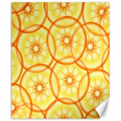 Lemons Orange Lime Circle Star Yellow Canvas 8  X 10  by Alisyart
