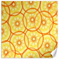Lemons Orange Lime Circle Star Yellow Canvas 12  X 12   by Alisyart