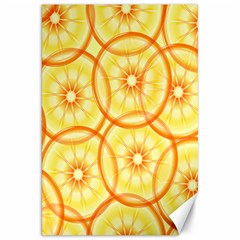 Lemons Orange Lime Circle Star Yellow Canvas 20  X 30   by Alisyart