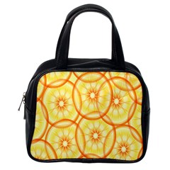 Lemons Orange Lime Circle Star Yellow Classic Handbags (one Side)