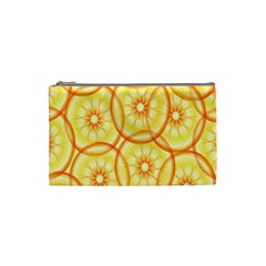 Lemons Orange Lime Circle Star Yellow Cosmetic Bag (small) 