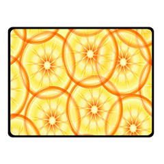 Lemons Orange Lime Circle Star Yellow Fleece Blanket (small)