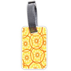 Lemons Orange Lime Circle Star Yellow Luggage Tags (one Side)  by Alisyart