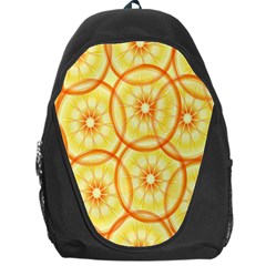 Lemons Orange Lime Circle Star Yellow Backpack Bag