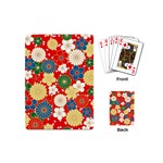 Season Flower Rose Sunflower Red Green Blue Playing Cards (Mini)  Back