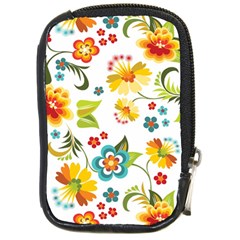 Flower Floral Rose Sunflower Leaf Color Compact Camera Cases