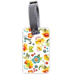 Flower Floral Rose Sunflower Leaf Color Luggage Tags (two Sides)