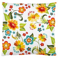 Flower Floral Rose Sunflower Leaf Color Large Cushion Case (one Side)