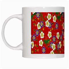 Red Flower Floral Tree Leaf Red Purple Green Gold White Mugs