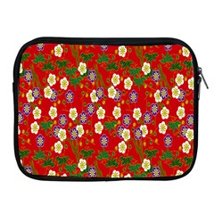 Red Flower Floral Tree Leaf Red Purple Green Gold Apple Ipad 2/3/4 Zipper Cases by Alisyart