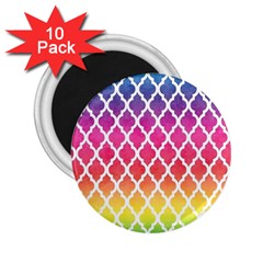 Colorful Rainbow Moroccan Pattern 2 25  Magnets (10 Pack)  by Amaryn4rt