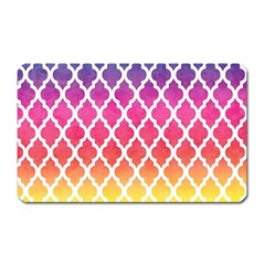 Colorful Rainbow Moroccan Pattern Magnet (rectangular) by Amaryn4rt