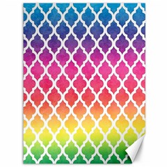 Colorful Rainbow Moroccan Pattern Canvas 36  X 48  