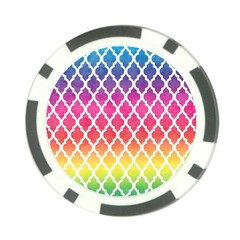 Colorful Rainbow Moroccan Pattern Poker Chip Card Guard by Amaryn4rt