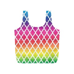 Colorful Rainbow Moroccan Pattern Full Print Recycle Bags (s) 