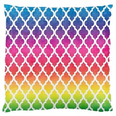 Colorful Rainbow Moroccan Pattern Standard Flano Cushion Case (one Side)