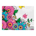 Flowers Pattern Vector Art Double Sided Flano Blanket (Mini)  35 x27  Blanket Front