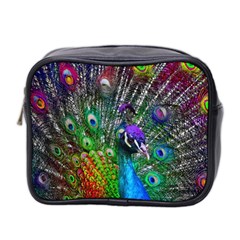 3d Peacock Pattern Mini Toiletries Bag 2-side by Amaryn4rt