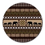 African Vector Patterns  Round Mousepads Front