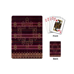 Ulos Suji Traditional Art Pattern Playing Cards (mini)  by Amaryn4rt
