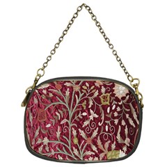 Crewel Fabric Tree Of Life Maroon Chain Purses (one Side)  by Amaryn4rt