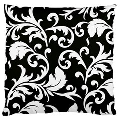 Vector Classical Traditional Black And White Floral Patterns Standard Flano Cushion Case (one Side) by Amaryn4rt