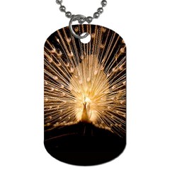 3d Beautiful Peacock Dog Tag (one Side) by Amaryn4rt