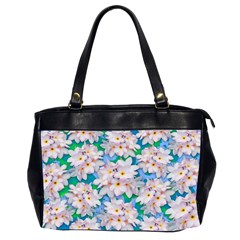 Plumeria Bouquet Exotic Summer Pattern  Office Handbags (2 Sides) 