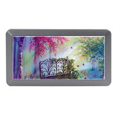 Bench In Spring Forest Memory Card Reader (mini) by Amaryn4rt