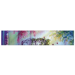 Bench In Spring Forest Flano Scarf (small) by Amaryn4rt