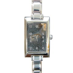 Coral Pattern Rectangle Italian Charm Watch