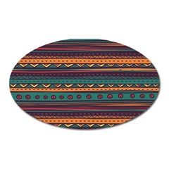 Ethnic Style Tribal Patterns Graphics Vector Oval Magnet by Amaryn4rt