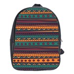 Ethnic Style Tribal Patterns Graphics Vector School Bags (XL)  Front