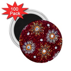 India Traditional Fabric 2 25  Magnets (100 Pack) 