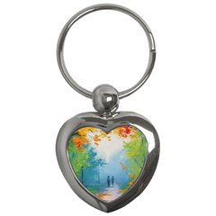 Park Nature Painting Key Chains (heart) 