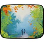 Park Nature Painting Double Sided Fleece Blanket (Mini)  35 x27  Blanket Front