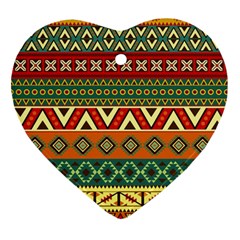 Mexican Folk Art Patterns Ornament (heart) by Amaryn4rt