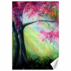 Forests Stunning Glimmer Paintings Sunlight Blooms Plants Love Seasons Traditional Art Flowers Sunsh Canvas 12  X 18   by Amaryn4rt