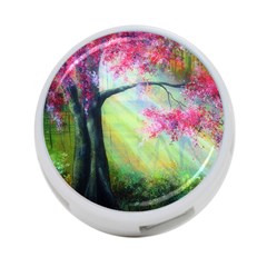 Forests Stunning Glimmer Paintings Sunlight Blooms Plants Love Seasons Traditional Art Flowers Sunsh 4-port Usb Hub (two Sides)  by Amaryn4rt