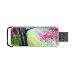 Forests Stunning Glimmer Paintings Sunlight Blooms Plants Love Seasons Traditional Art Flowers Sunsh Portable Usb Flash (one Side) by Amaryn4rt