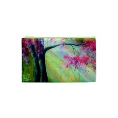 Forests Stunning Glimmer Paintings Sunlight Blooms Plants Love Seasons Traditional Art Flowers Sunsh Cosmetic Bag (xs) by Amaryn4rt