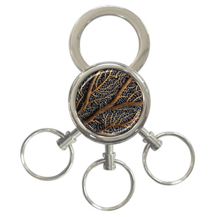 Trees Forests Pattern 3-Ring Key Chains